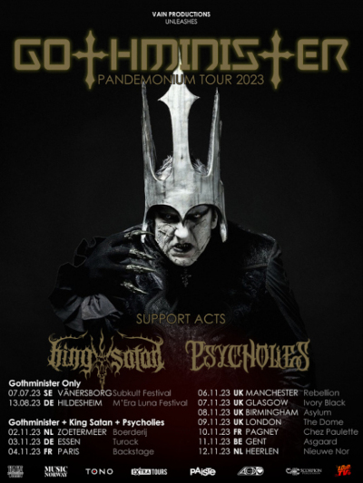 Gothminister Pandemonium Tour 2023