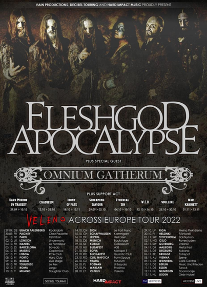 Fleshgod Apocalypse: Veleno Across Europe Tour 2022
